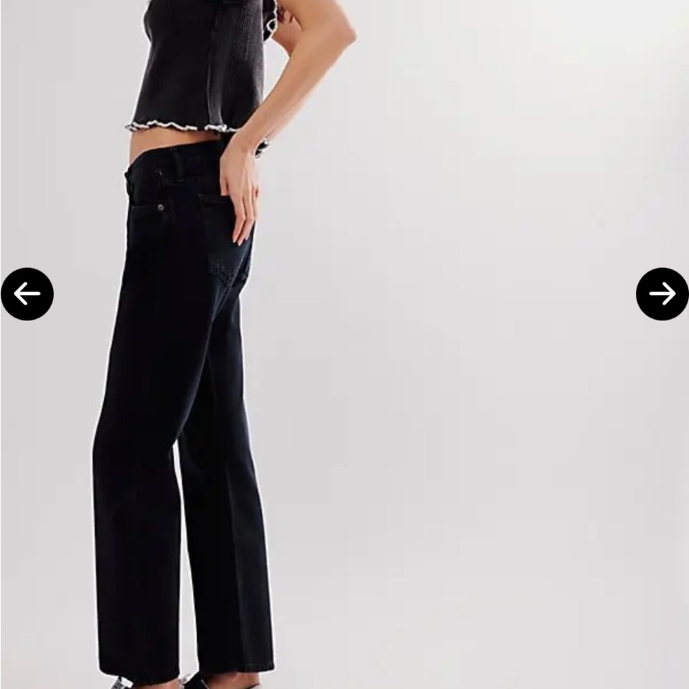 Agolde Black Women's Low rise straight amber  Jeans - Picture 3 of 3